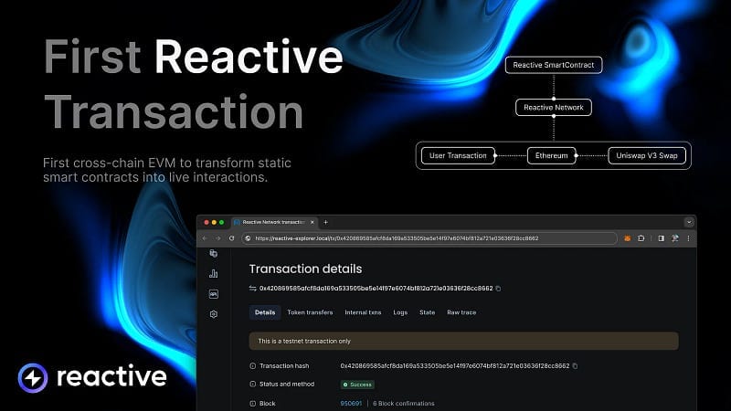 Development Update: Reactive Network Executes First Reactive Transaction! ✅
