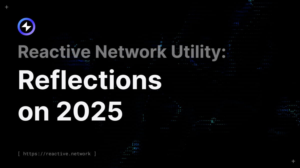 Reactive Network Utility: Reflections on 2025
