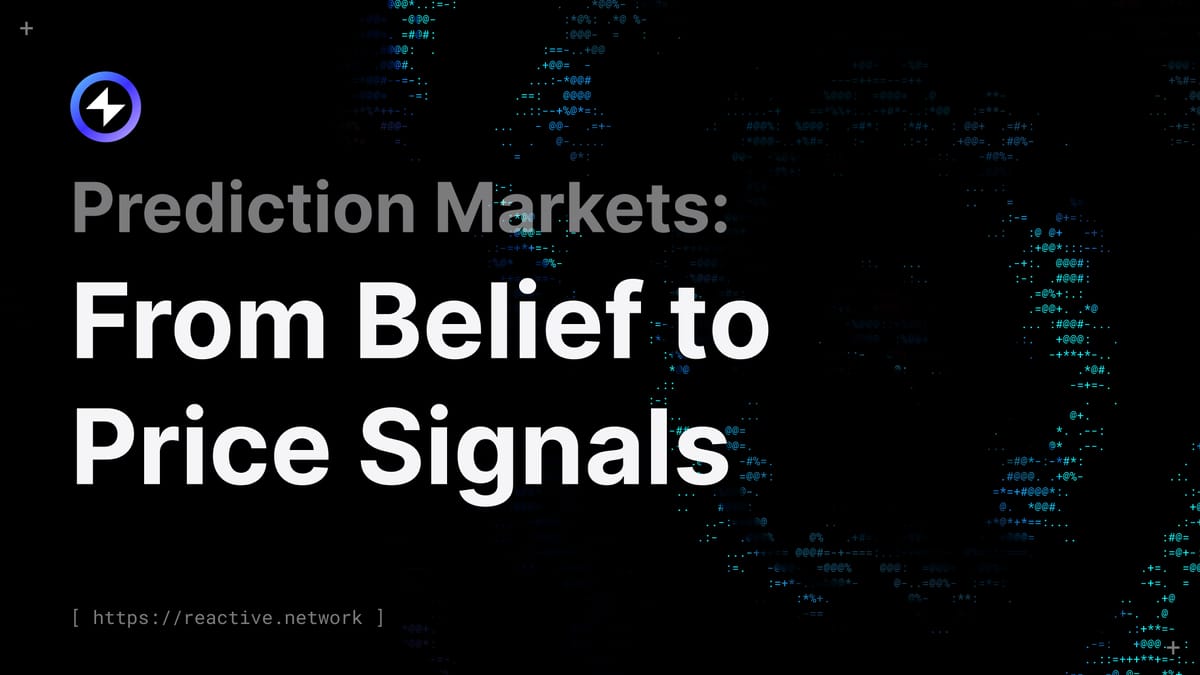 Prediction Markets: From Belief to Price Signals