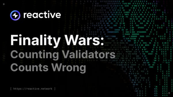 Finality Wars: Counting Validator Counts Wrong